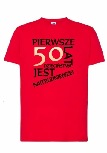 KOSZULKA MĘSKA PIERWSZE 30 40 50 60 70 URODZINY zdjęcie 11