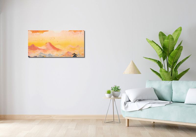 Obraz 90x40cm Świt nad Krainą Ciszych Gór zdjęcie 2