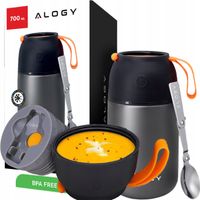 TERMOS OBIADOWY NA JEDZENIE ZUPE DLA DZIECI 700ml STALOWY TERMICZNY ALOGY
