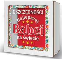 skarbonka 17,5 x 17,5cm najlepsza babcia na świecie