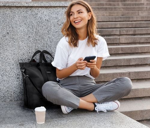 Torebka damska torba shopperka na zakupy czarna do pracy na ramię ZAGATTO na Arena.pl