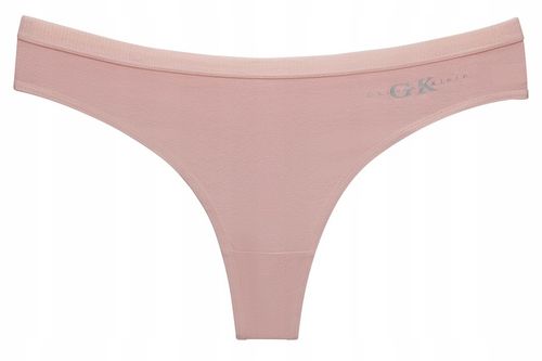 Majtki stringi damskie bawełniane GK zestaw gładkie z napisem na Arena.pl