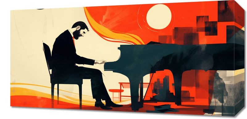 Obraz 60x30cm Pianista zdjęcie 1