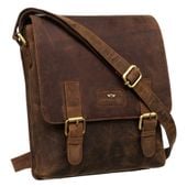 torba męska ze skóry naturalnej w brązowym kolorze - peterson