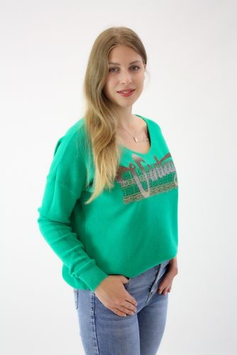 Sweter z brokatową aplikacją Vini Zielony S/M na Arena.pl