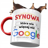 Kubek Czerwony Dla Synowej Żony Syna Na Prezent Z Nadrukiem Ze Zdjęciem