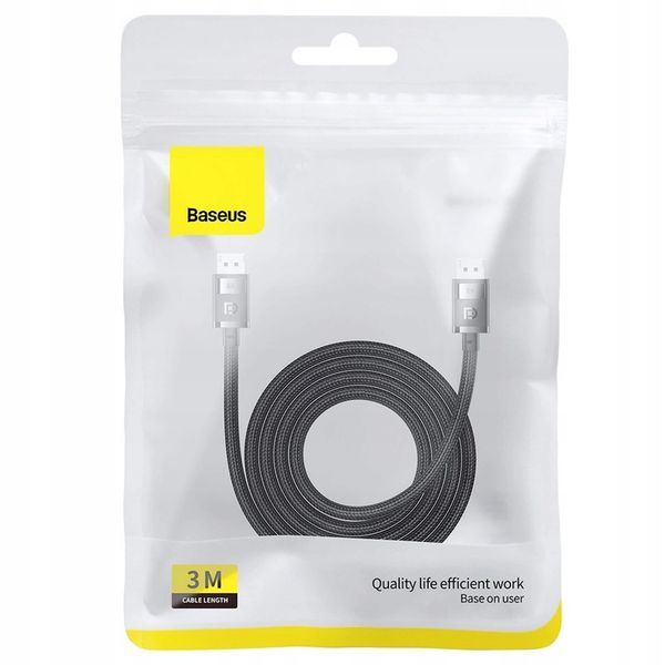 Kabel DisplayPort 8K 60Hz 2m Baseus High Definition Series - czarny zdjęcie 2