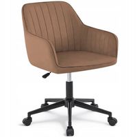 Krzesło biurowe MARIA3 velvet pasy ceglane fotel obrotowy do gabinetu