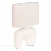 Lampka nocna 31,5 cm biała Gaby nowoczesna elegancka do sypialni ozdobna