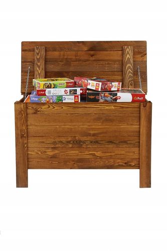 Skrzynia sosnowa skrzynia ogrodowa kufer na zabawki siedzisko pojemnik EKO na Arena.pl