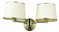 Kinkiet Ścienny Candellux IBIS Mosiądz/Tkanina E14 2-Pkt. Candellux