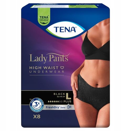 Majtki chłonne Tena Lady Pants Noir czarne L 8 szt na Arena.pl