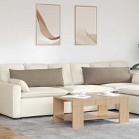 Poduszki na sofę 2 pcs Ciemnoszary 120 x 40 cm tkanina