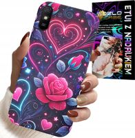 ETUI DO XIAOMI REDMI 9A - SERCE, RÓŻA, NASTOLETNIE CASE + SZKŁO