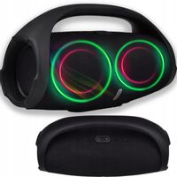 GŁOŚNIK BOOMBOX BLUETOOTH BEZPRZEWODOWY USB PRZENOŚNY WODOODPORNY LED