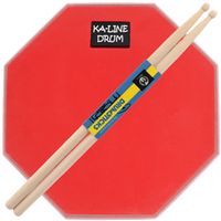 Pad perkusyjny do ćwiczeń treningowy PPM300 8 Czerwony Pałeczki 5A ZESTAW