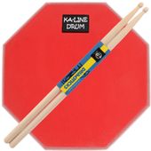 Pad perkusyjny do ćwiczeń treningowy PPM300 8 Czerwony Pałeczki ZESTAW