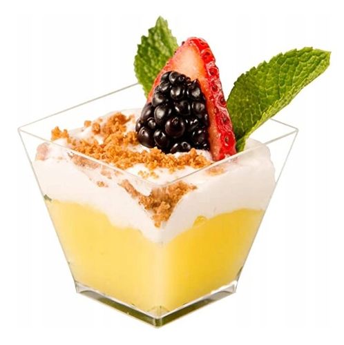 POJEMNIKI PUCHARKI KWADRATOWE DO DESERÓW KUBKI SŁODKI STÓŁ BUFET 60ML 50szt na Arena.pl