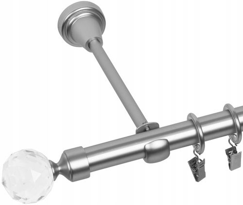 KARNISZ POJEDYNCZY 200 CM 19 MM CICHE KÓŁKA 3 KOLORY WYBÓR ZAKOŃCZEŃ na Arena.pl