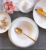 LUBIANA DAISY SERWIS OBIADOWY 6 OSÓB / 18 ELEMENTÓW BIAŁA PORCELANA