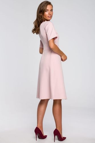 SUKIENKA KOBIECA WIECZOROWA NA LATO Z KOPERTOWYM DOŁEM RÓŻOWA 40 L na Arena.pl