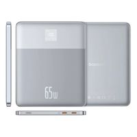 Powerbank Baseus Blade 2 12000 mAh 65W 2x USB-C LED Srebrny