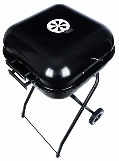 GRILL Węglowy na brykiet Ogrodowy PRZENOŚNY turystyczny WÓZEK POKRYWA zdjęcie 15