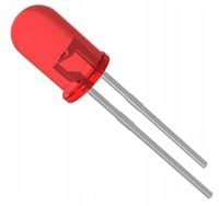 2x Dioda LED 5mm zwykła czerwona kontrolka 1.6V - 2.2V