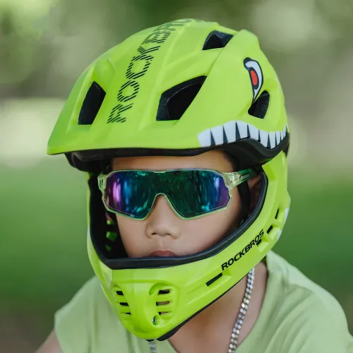 kask rowerowy rockbros tt-32004 shark dziecięcy z odpinaną szczęką na Arena.pl