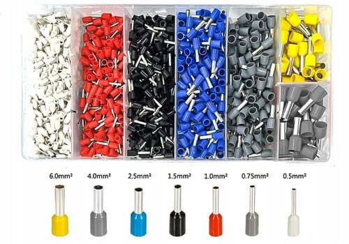 ZACISKARKA PRASKA TULEJEK KONEKTORÓW KOŃCÓWEK KABLI PRZEWODÓW ZESTAW na Arena.pl