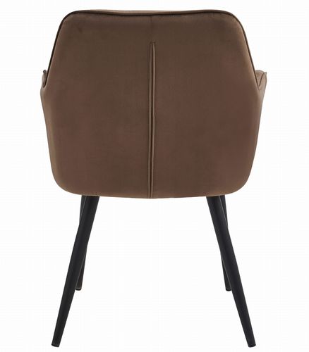 Krzesło JORK - brąz aksamit / nogi czarne x 1 na Arena.pl