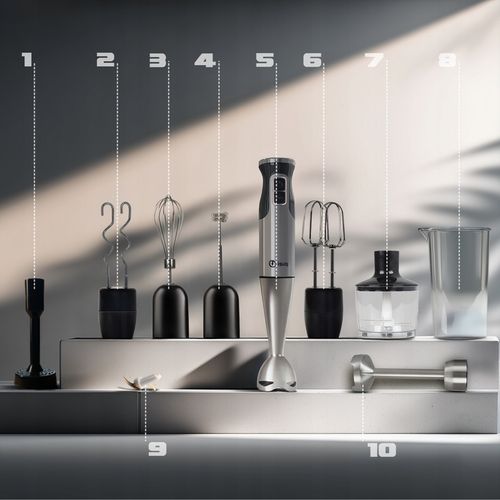 BLENDER RĘCZNY ISAJ BL1 MIKSER WIELOFUNKCYJNY TURBO 1400W OSTRZA na Arena.pl