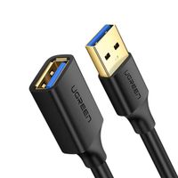 Przedłużacz przejściówka kabla USB-A 3.0 5Gb/s 0.5m czarny