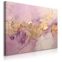 Obraz Do Sypialni Fioletowa Abstrakcja Elementy Złota Glamour 120cm x 80cm