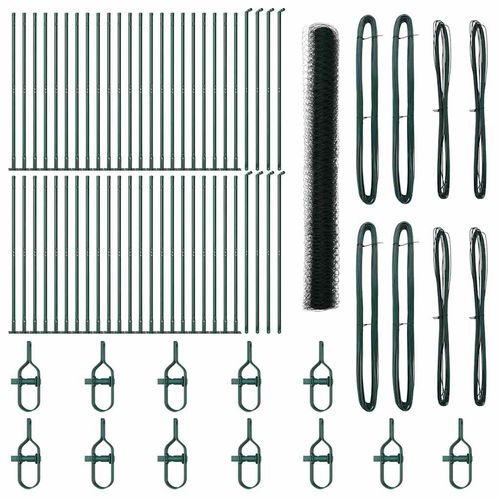 Ogrodzenie z słupkami Zielony 1.4 x 100 m Stal pokryta PCV na Arena.pl