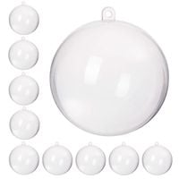 Bombki akrylowe 8cm kula plastikowa decoupage zestaw 10 szt.