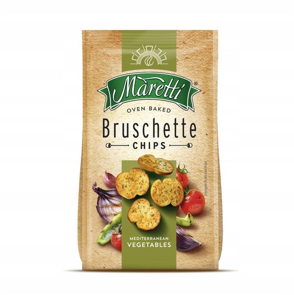 8x MIX Pieczone chlebowe krążki chipsy przekąska 70g Bruschette Maretti zdjęcie 5