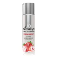 system jo aromatix massage oil strawberry 120ml - odżywczy olejek do masażu