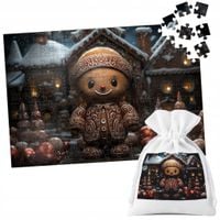 PUZZLE TRADYCYJNE - ŚWIĄTECZNE WZORY MIKOŁAJ RENIFER PREZENT - 192 el