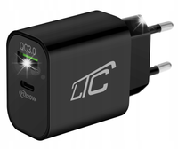 SZYBKA ŁADOWARKA SIECIOWA ANDROID IPHONE KOSTKA 2w1 20W 1xUSB-C PD 1xQC3.0