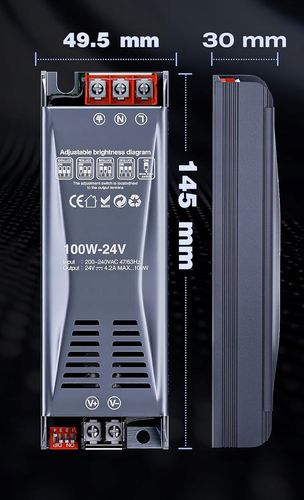 Transformator ściemnialny zasilacz do taśm LED, lamp 100 W 24 V 2 sztuki na Arena.pl