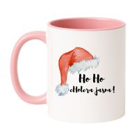 KUBEK "HO HO CHOLERA JASNA!" Wzór - Klasyczny Biało-Różowy 330 ml