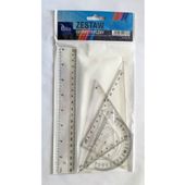 ZESTAW GEOMETRYCZNY Z C 20CM BL001-BK TETIS