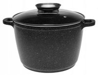 GARNEK Ceramiczny Marmurowy DUŻY KOCIOŁEK Głęboki Wysoki 21l 36cm 4072