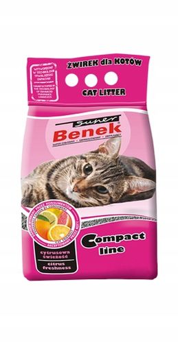 Super Benek Compact Cytrusowa Świeżość 10L Żwirek Bentonitowy Dla Kota na Arena.pl