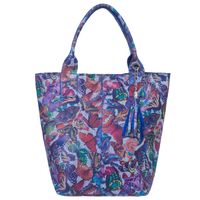 VERA PELLE torebka shopper z długimi rączkami i saszetką V258 z motylami