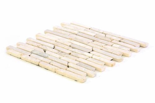 Mozaika marmurowa Garth na siatce kremowa 1 m2 na Arena.pl