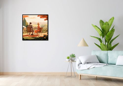 Plakat 70x70cm Retro Randka na Arena.pl