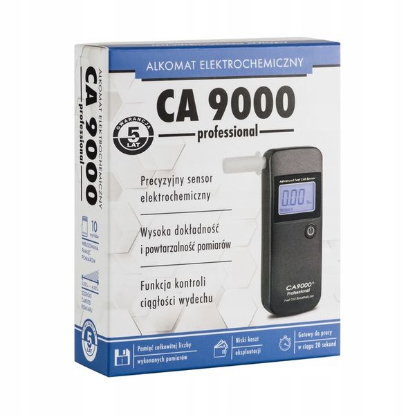 Alkomat CA 9000 Professional + kalibracje, ustniki zdjęcie 10