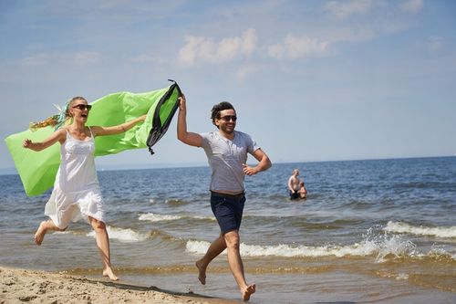 WYTRZYMAŁY Materac DMUCHANY Lazy Bag Leżak NA PLAŻĘ AIR SOFA Captain Mike na Arena.pl